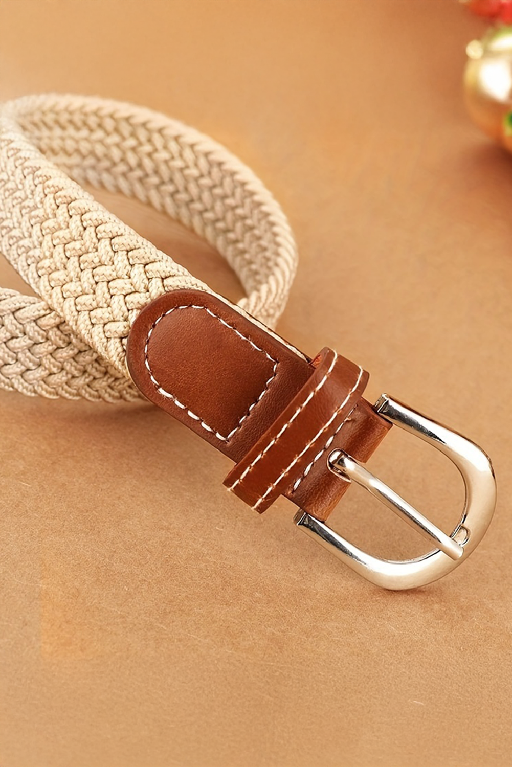 Dearlove White Boho Style Woven Canvas Waist Belt