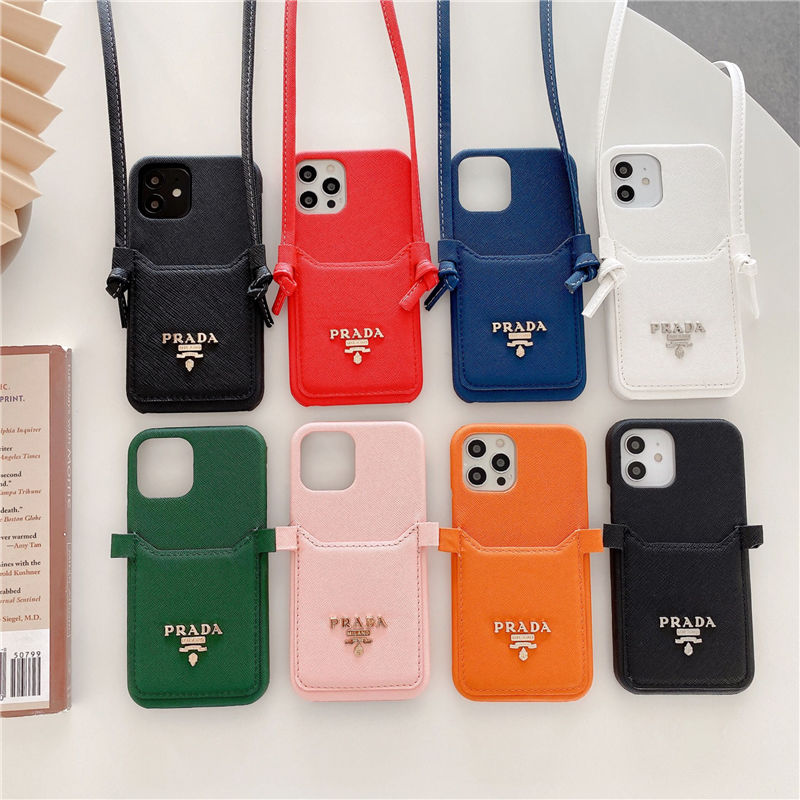 プラダ iphone16/16pro カード ケース おそろい Prada アイフォン15/14プロケース ショルダー iphone13pro max ケース 大人 シンプル スマホケース12/xr 革 おすすめ