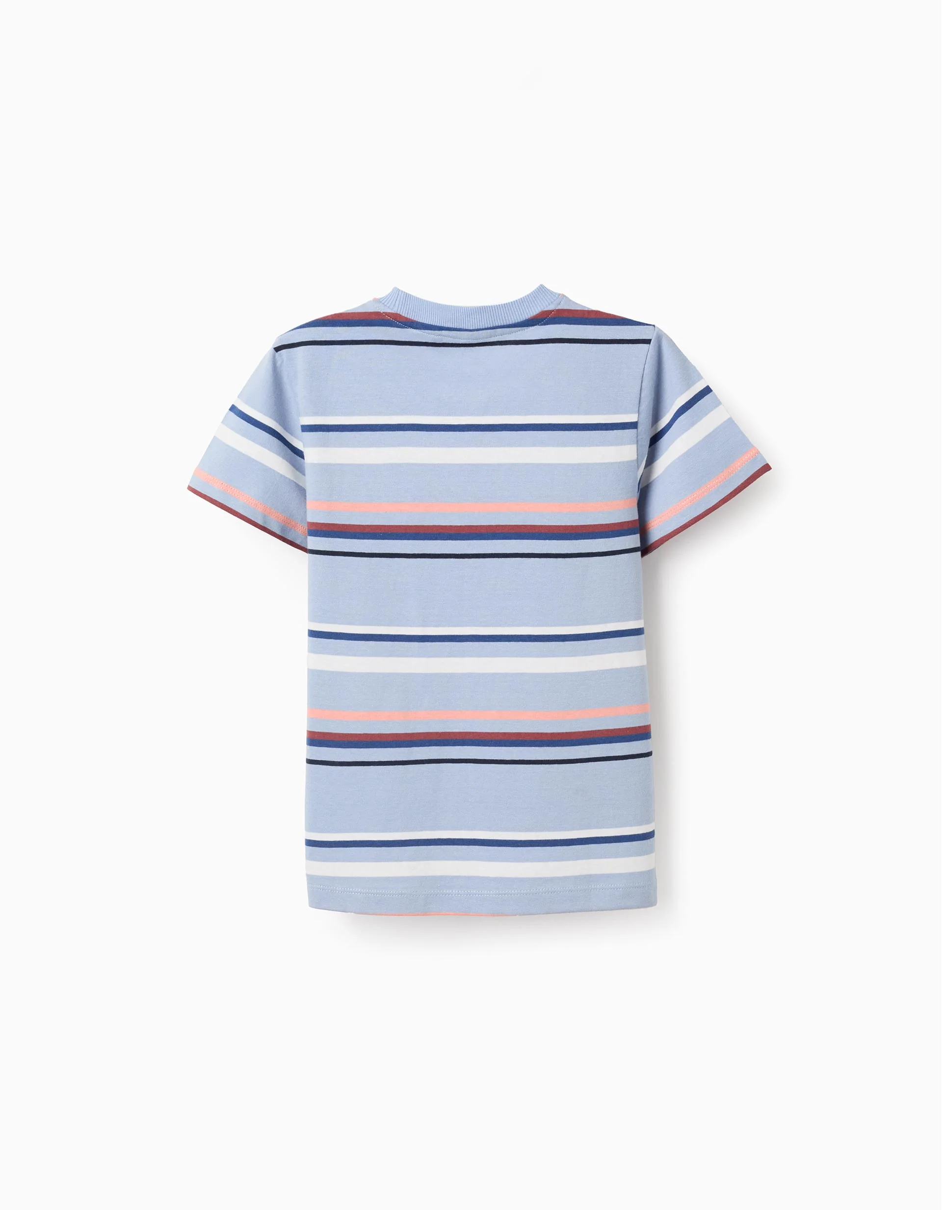 Striped cotton T-shirt for boys, multicolour