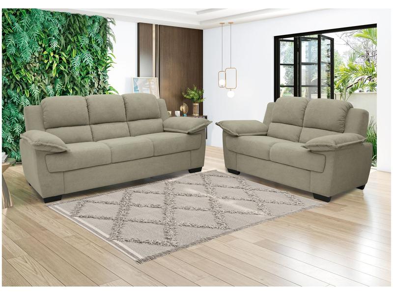 Conjunto de Sofás 2 e 3 Lugares Carmel Linoforte
