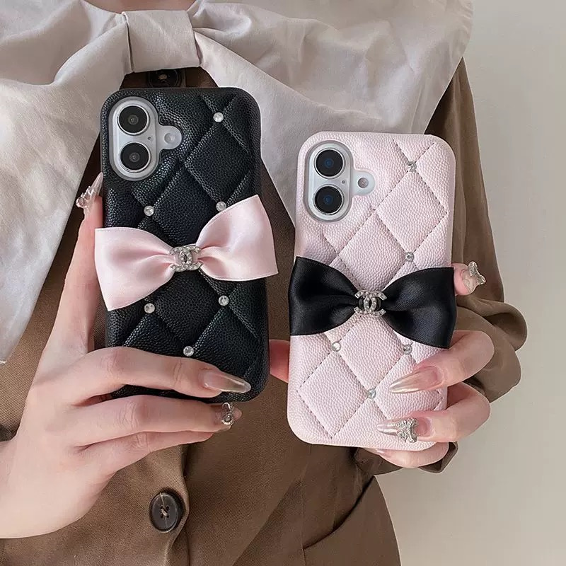 シャネル iphone ケース リボン 付き iphone17/17pro ケース 人気 女子 スマホ ケース デコ iphone16/16pro ケース 可愛い ブランド iphone15/14 ケース ハイ ブランド