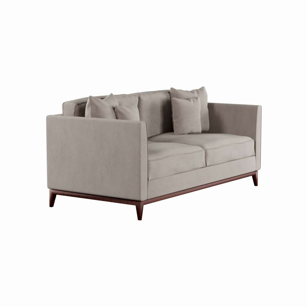 Sofá 3 Lugares Bryan Base de Madeira Linho Cotton Cru. em Promoção | Ofertas na Americanas