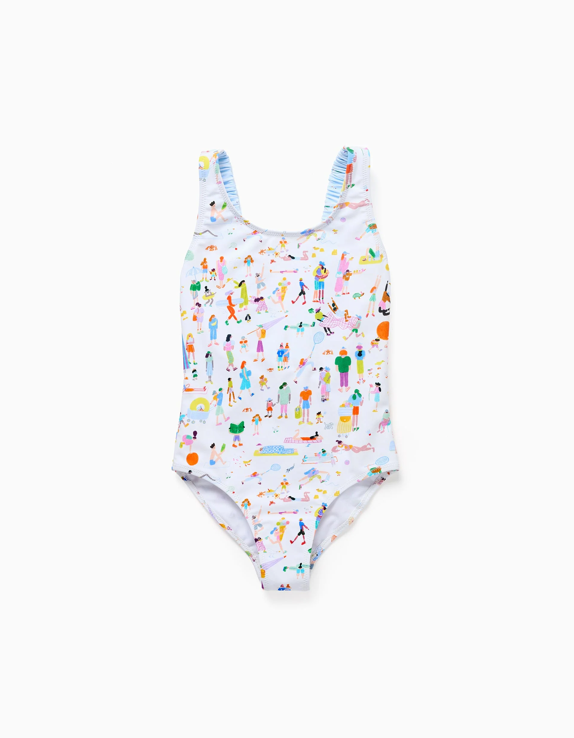 Swimsuit with print Carolina Celas x Zippy for girls, white