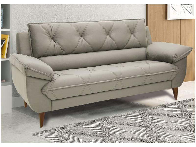 Sofá 3 Lugares Suede Malbec Linoforte