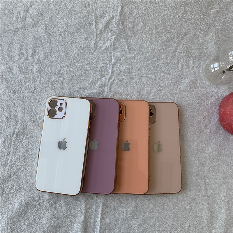 iPhone15/14proケース メッキフレーム iphone12pro max ガラスケース お揃い スマホケース iphone11pro オシャレ おすすめ