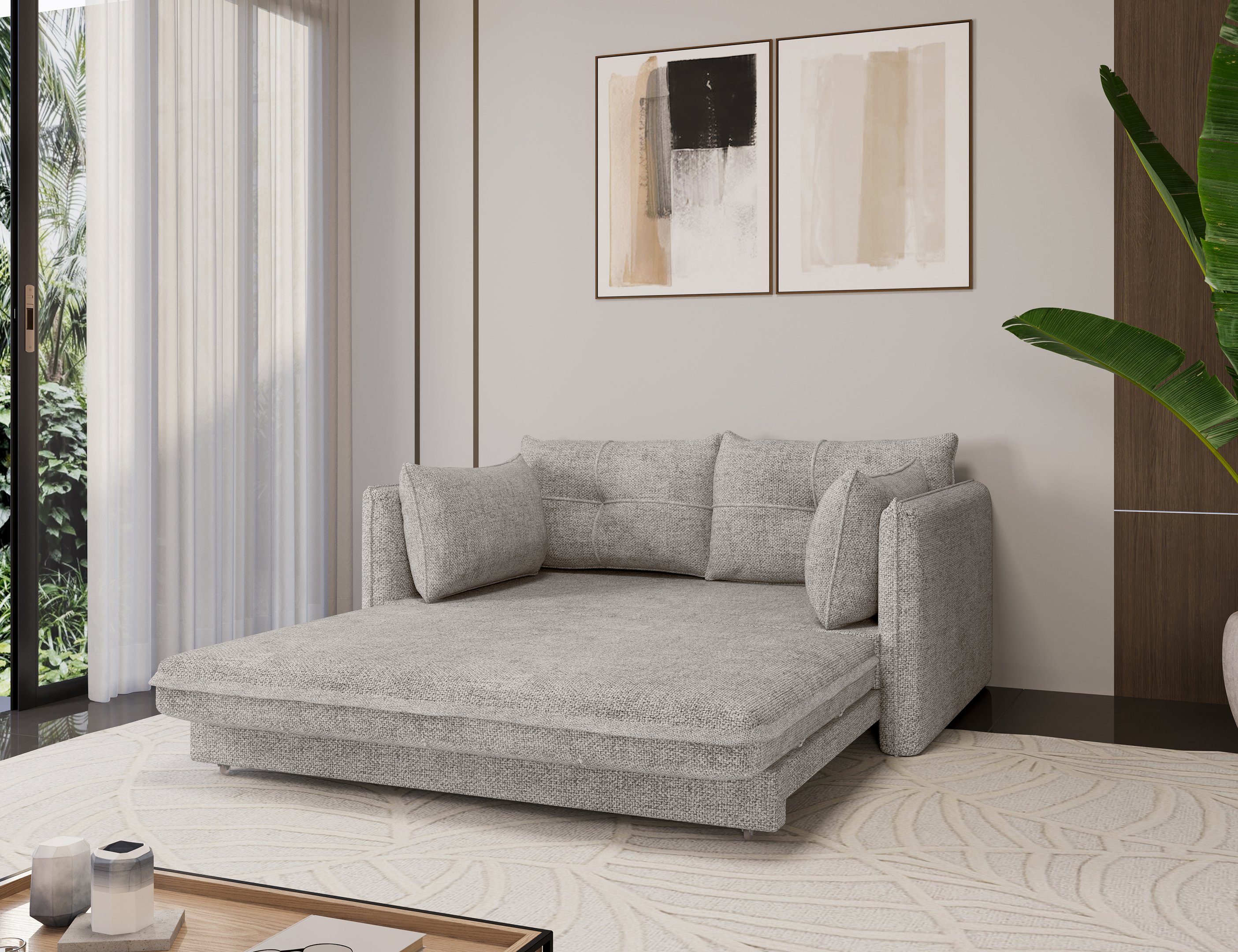 Sofá Cama Casal para Sala de Estar 02 Lugares 167cm Madri