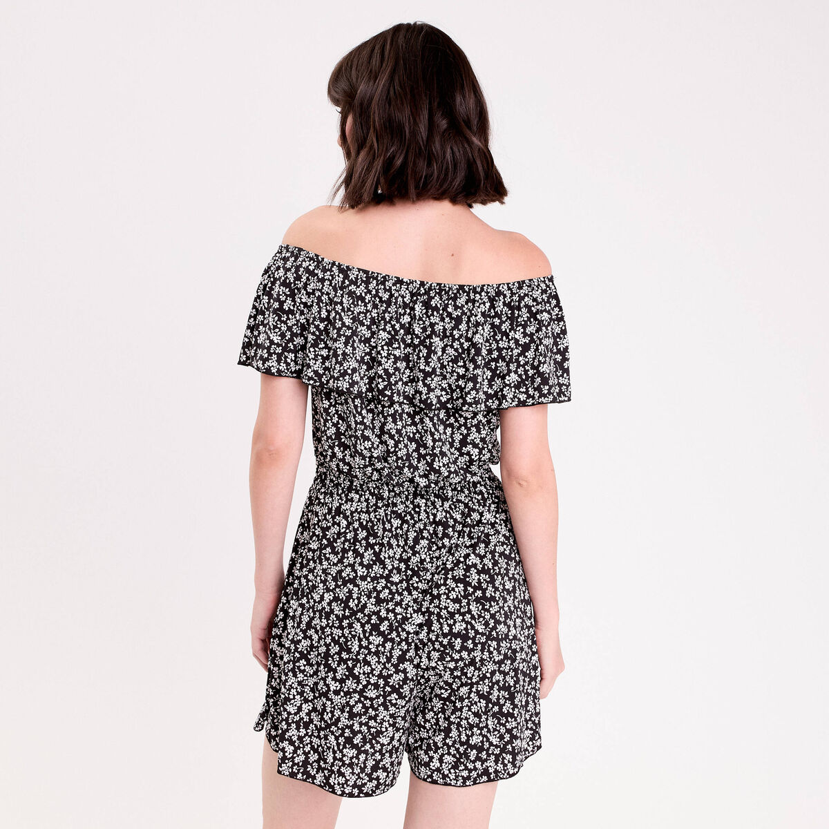 Combishort ajustée taille standard noir femme