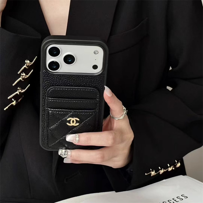 chanel iphone17/17pro ケース シャネル 風 スマホケース iphone16/15pro ケース カード 収納 iphoneケース 背面収納 ハイブランド iphone14/13pro max ケース 女子 ブランド