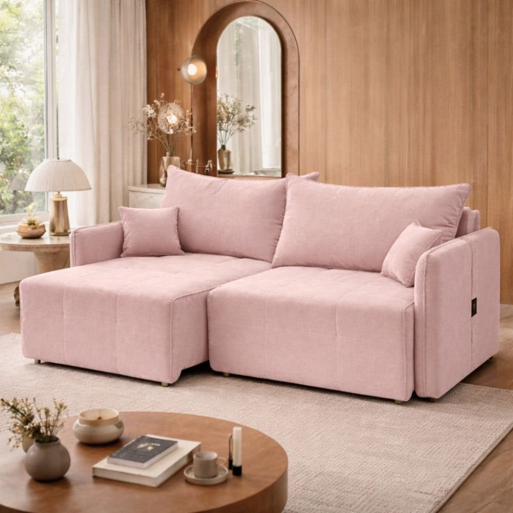 Sofá Fontana Retrátil Reclinável Veludo 200cm Moderno