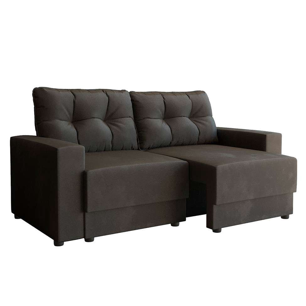 Sofá 3 Lugares Retrátil Lubeck Suede Grafite 180 cm em Promoção | Ofertas na Americanas