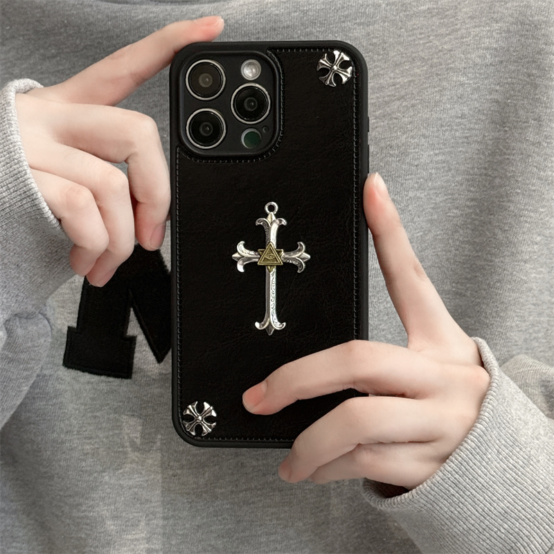 iphone16/16pro ケース クロム ハーツ chrome hearts スマホケース ストリート ブランド iphone15/15promax ケース ブランド メンズ iphone14/13ケース かっこいい 黒 おしゃれ