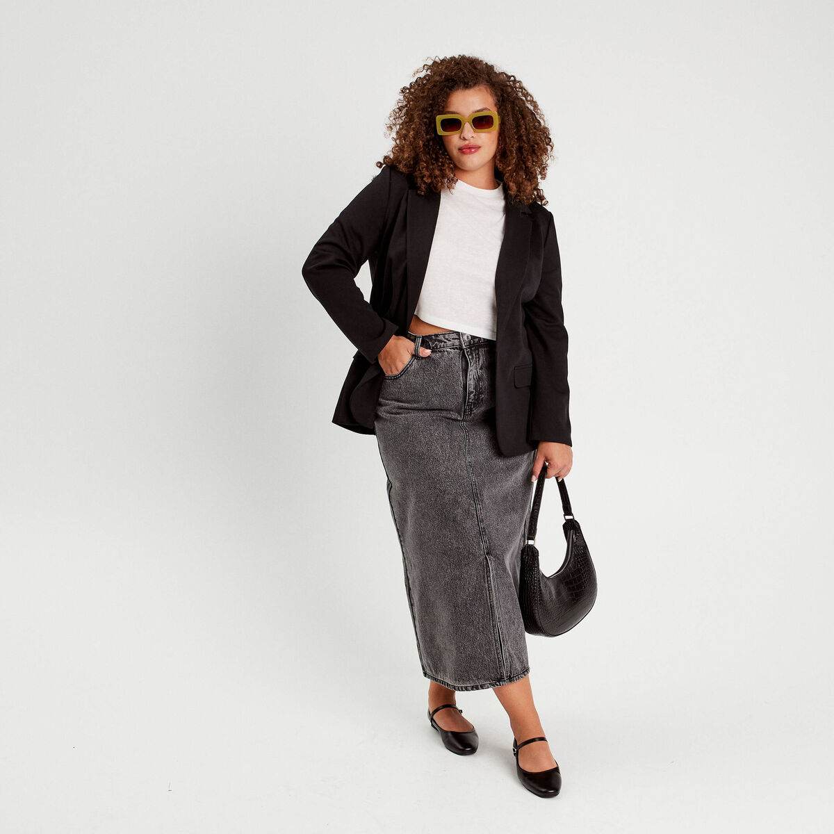 Veste blazer cintrée noir femme