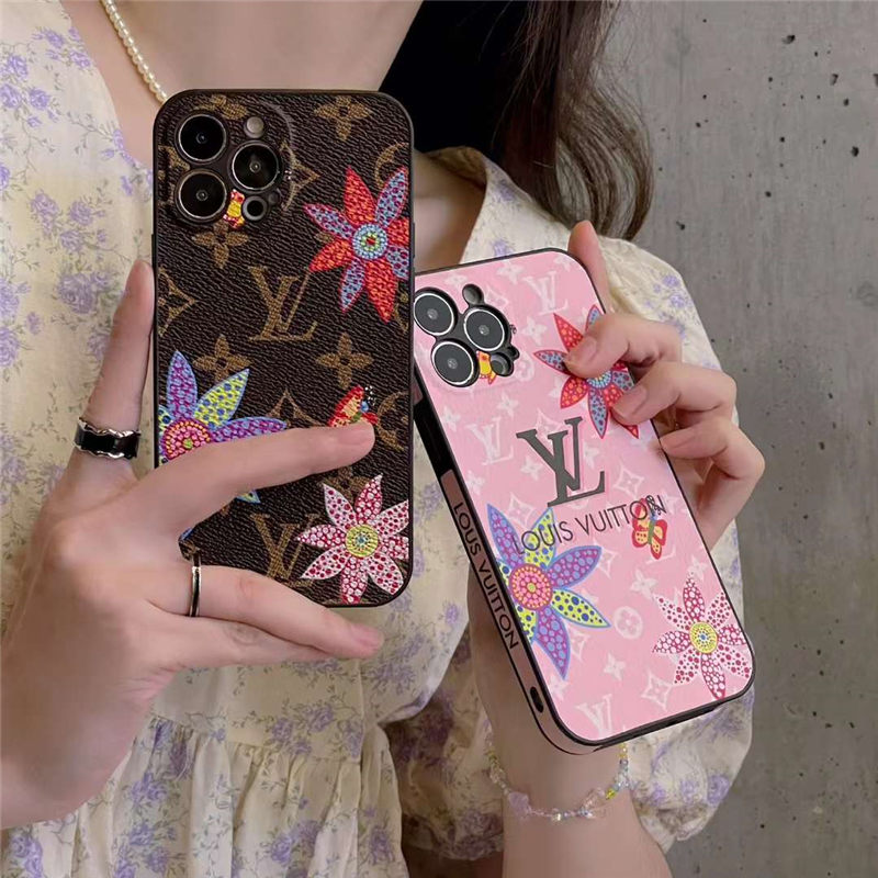 iphone16 16pro ケース ブランド 可愛い ヴィトン スマホケース 花 柄 iphone15/14pro ケース 人気 女子 アイフォン13promax ケース ルイヴィトン 新作