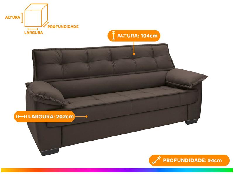 Conjunto de Sofás 2 e 3 Lugares Lisboa Linoforte