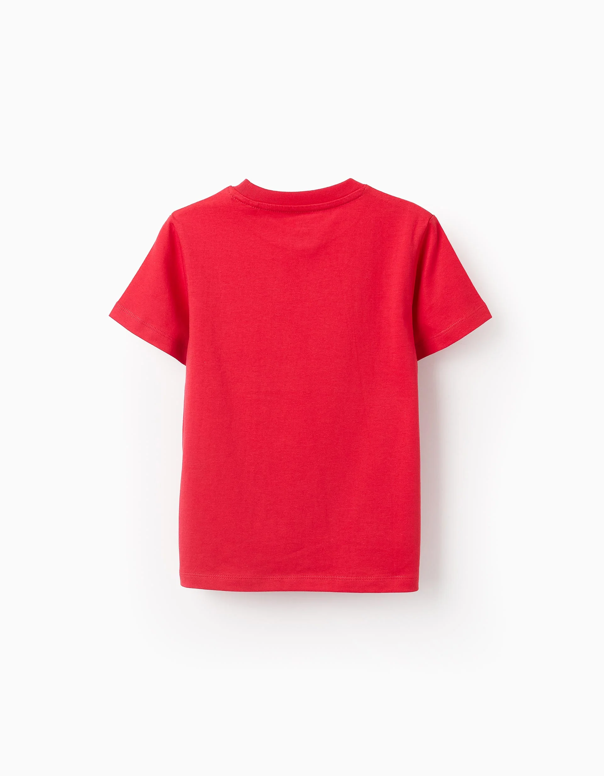 Pack of 2 Cotton T-shirts for Boys, White/Red