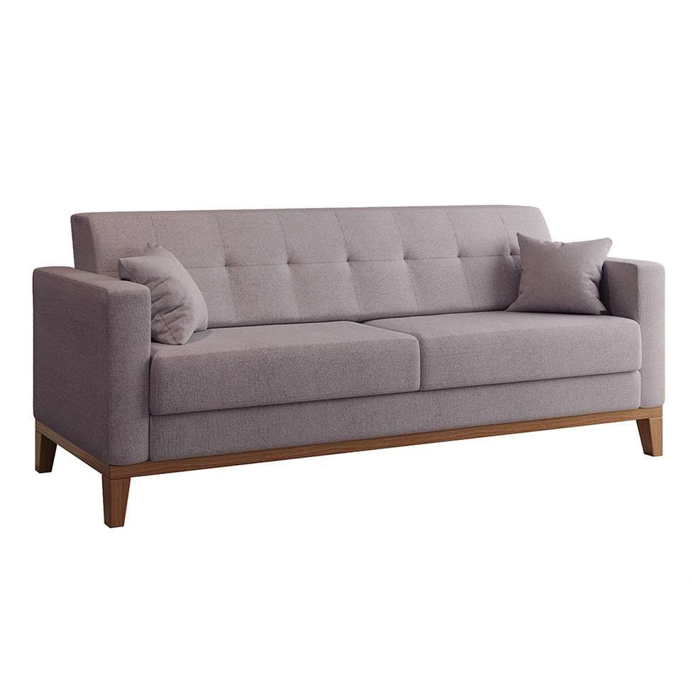 Sofá 3 Lugares Narvik Linho Cinza em Promoção | Ofertas na Americanas