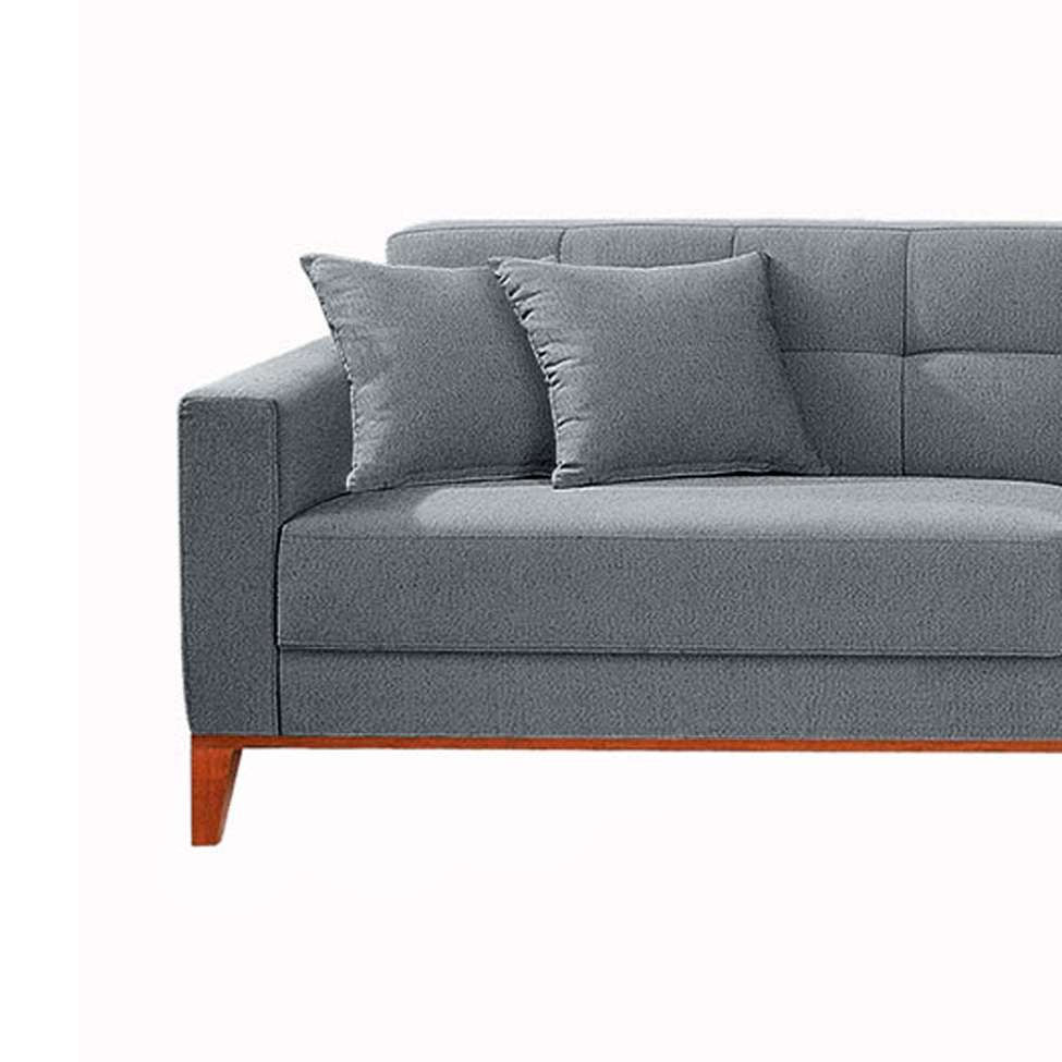 Sofá 3 Lugares Kivik Capitonê Cinza em Promoção | Ofertas na Americanas