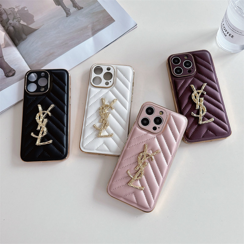 iphone17/17pro ケース サンローラン ysl iphone16/16proケース 携帯 ケース ハイ ブランド iphone15/14 ケース ブランド レディース iphone12 ケース かわいい メッキ
