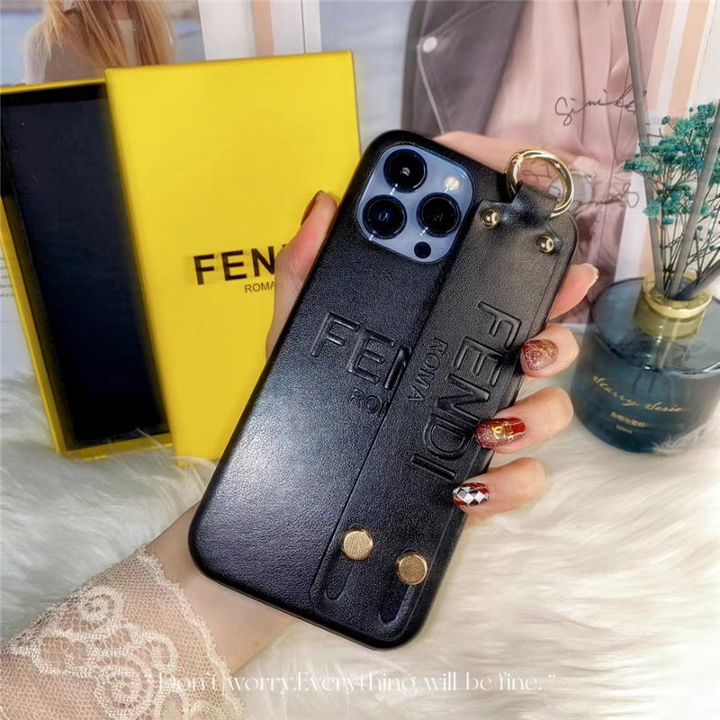 FENDI スマホケース iPhone16/16pro ベルト付き iphone15pro max/14/13ケース おしゃれ 男 フェンディiphone11/11pro レザーケース パロディ ビジネス風