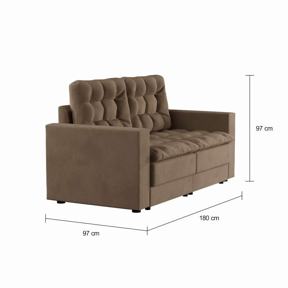 Sofá 3 Lugares Retrátil Brémen Suede Bege em Promoção | Ofertas na Americanas