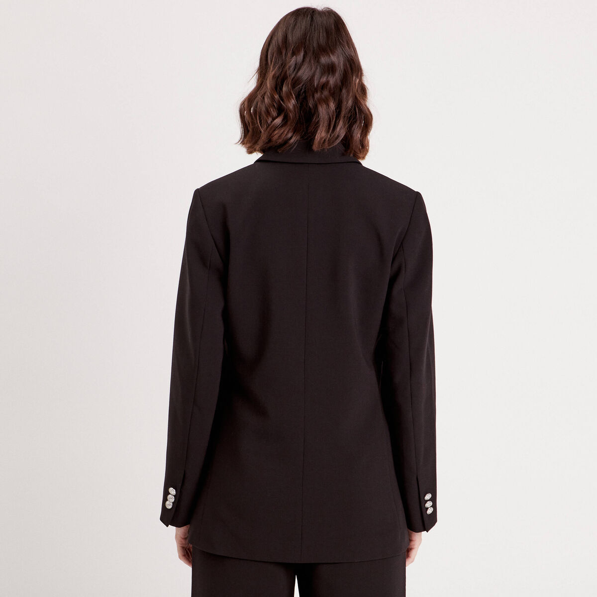 Veste blazer ajustée noir femme