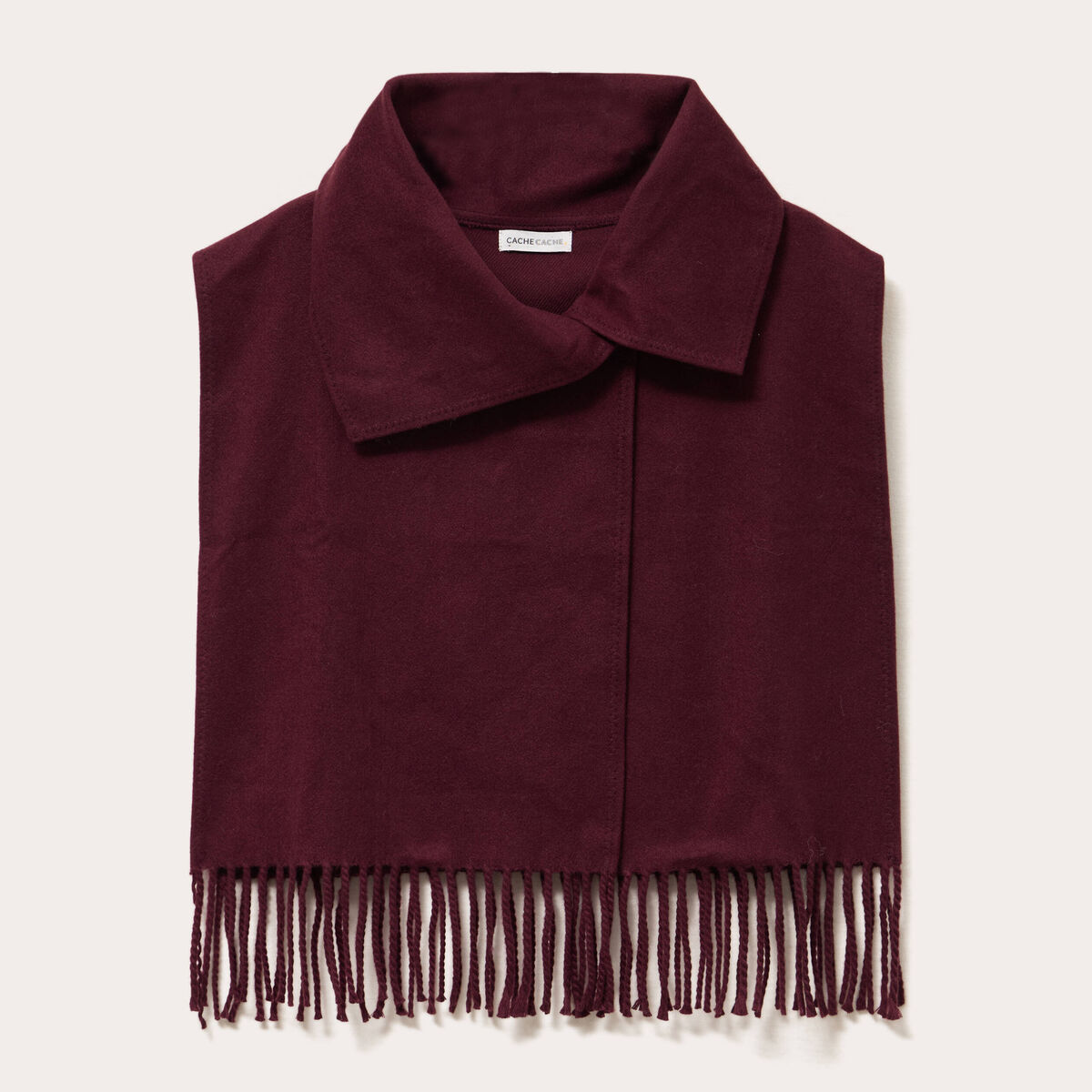 Cache-cou rouge foncé femme