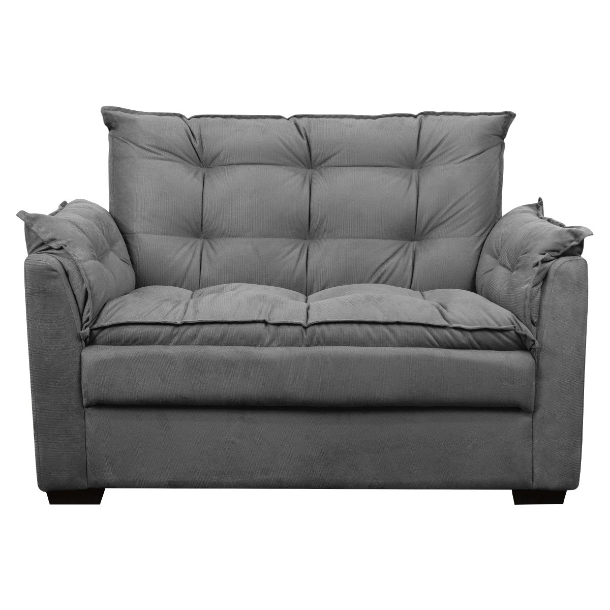 Sofá 2 Lugares Pequeno Confortável 1,40 Mts Alice Amo Móveis:cinza