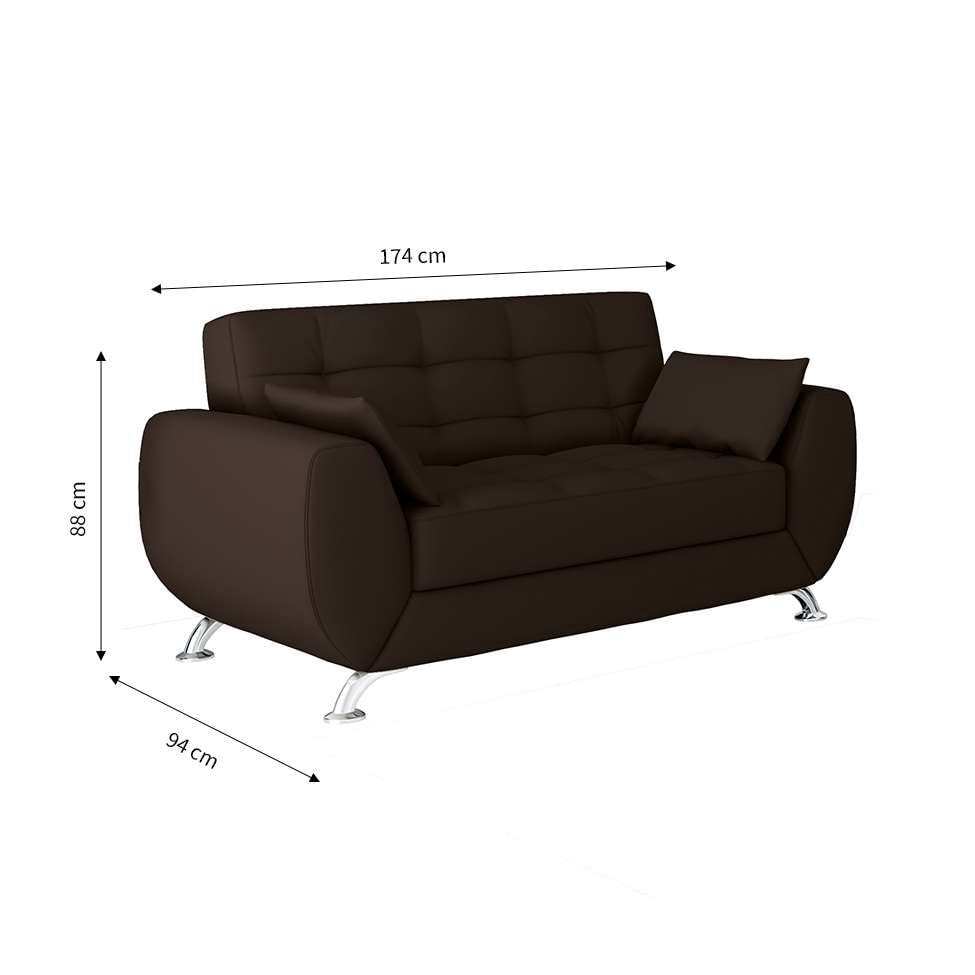 Sofás 2 Lugares Larissa Café em Promoção | Ofertas na Americanas