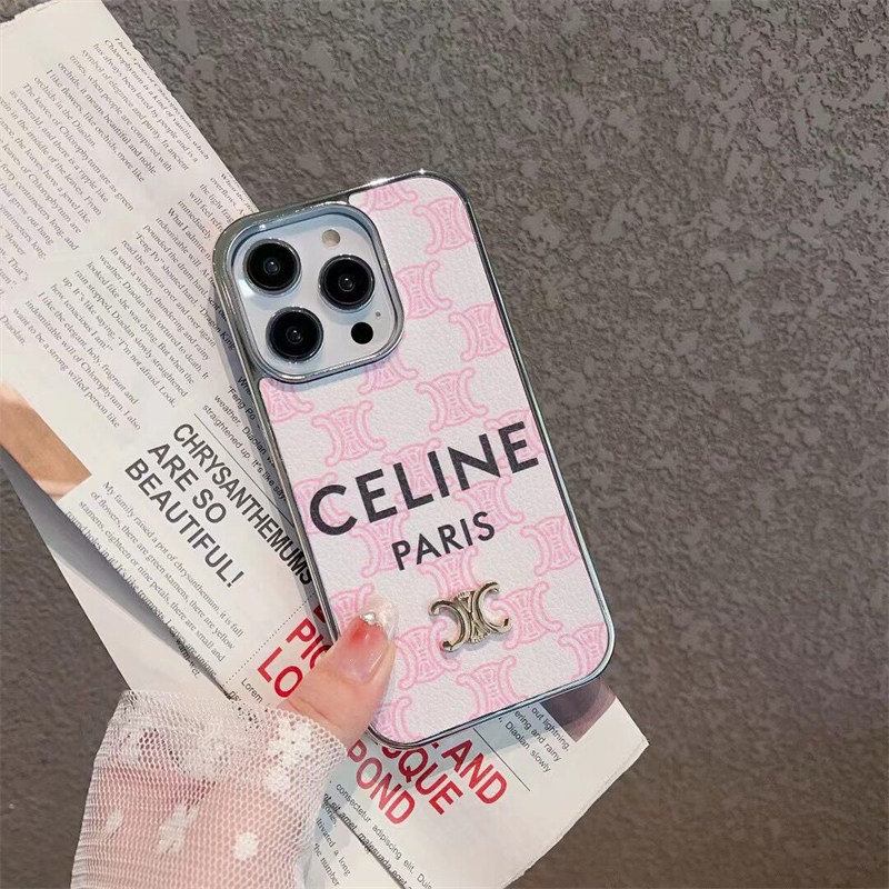 セリーヌ スマホケース iphone16/16pro max celine iphoneケース アイ フォン15/15プロ ケース ブランド iphone14/13/12 ケース 人気 女子 iphoneケース ピンク ブランド