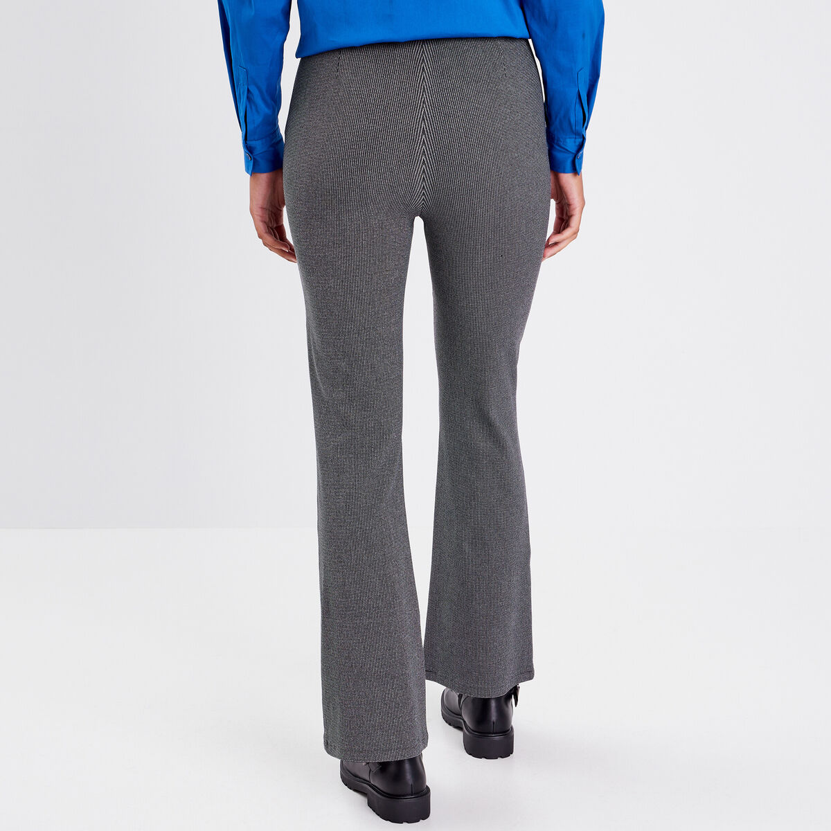 Pantalon bootcut stretch noir femme