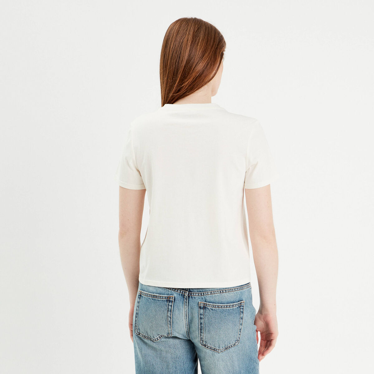 T-shirt manches courtes ecru femme