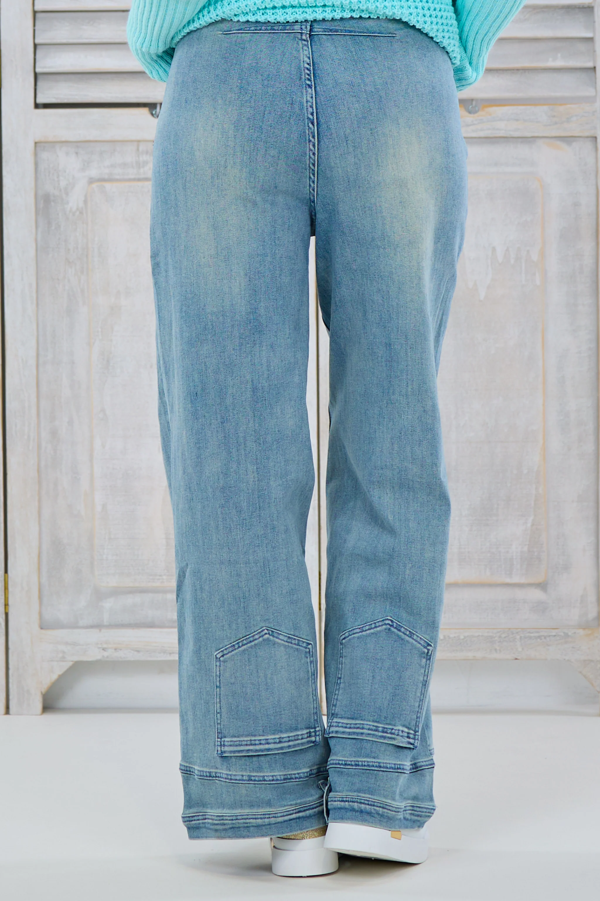 Stylische Jeans, denim