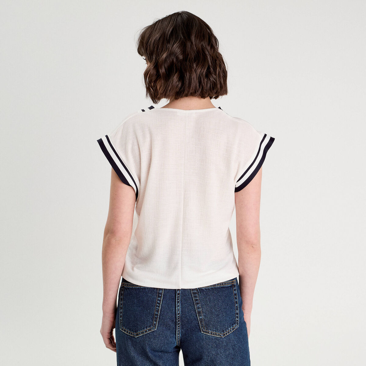 Débardeur sans manches ecru femme