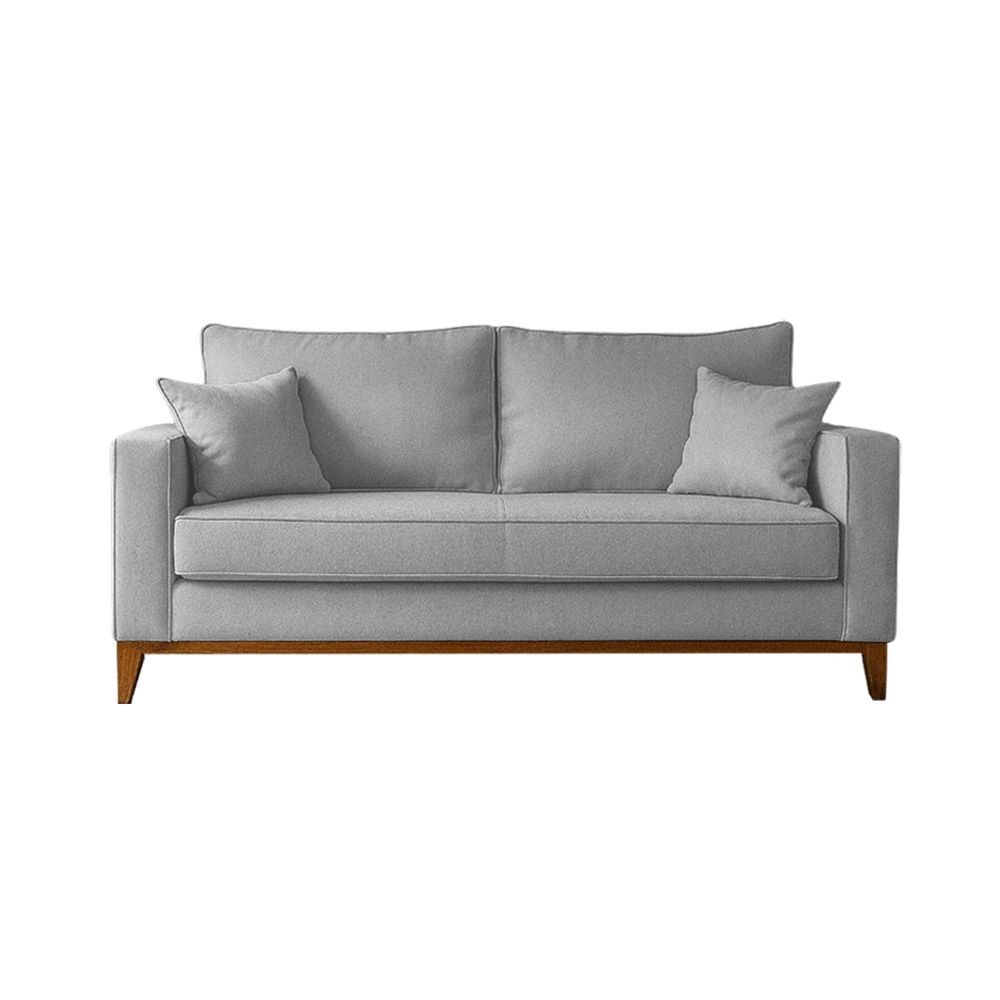 Sofá Living Beny 2 Lugares 1,40m Linho Cinza