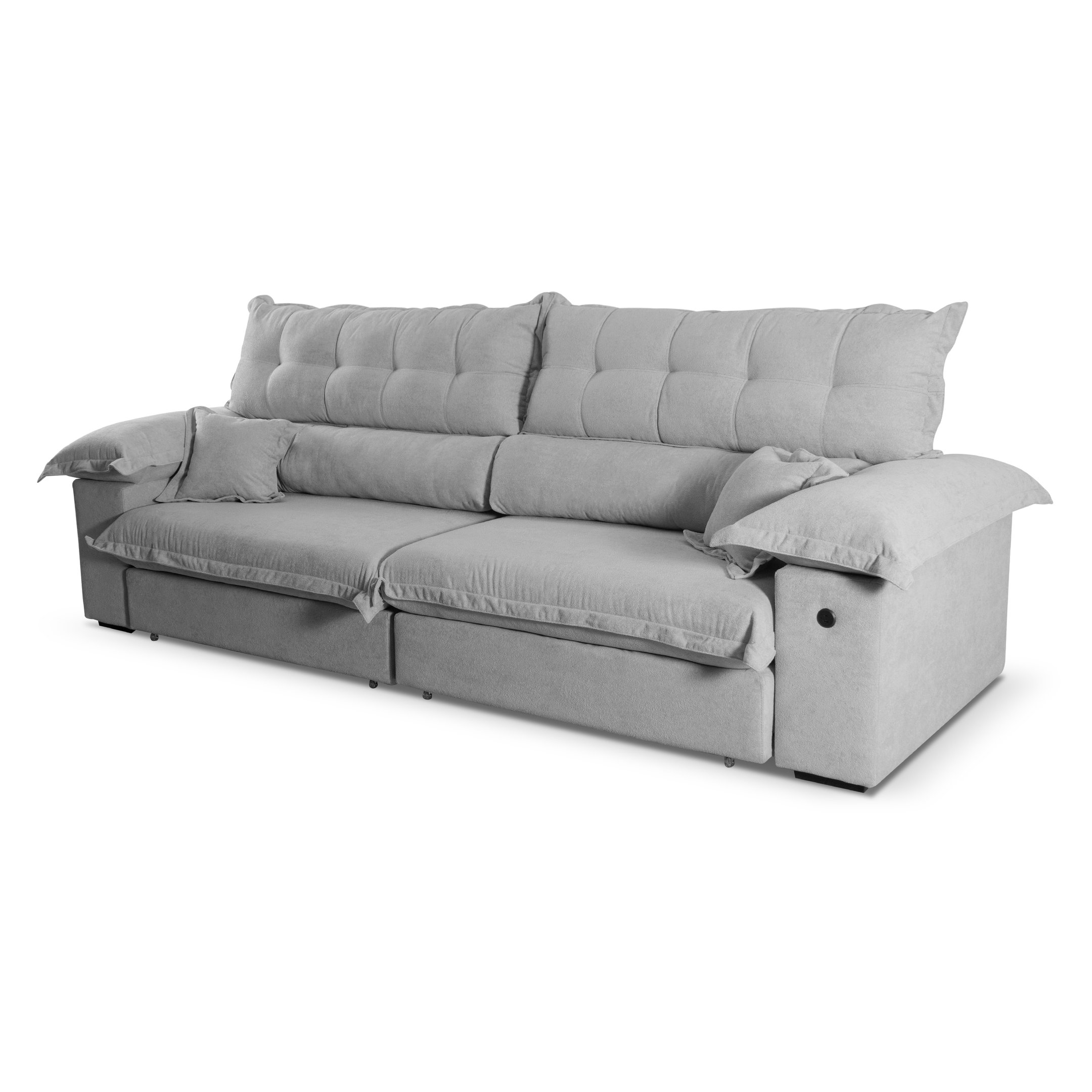 Sofá Retrátil e Reclinável 3 Lugares 240cm Boucle Ravena