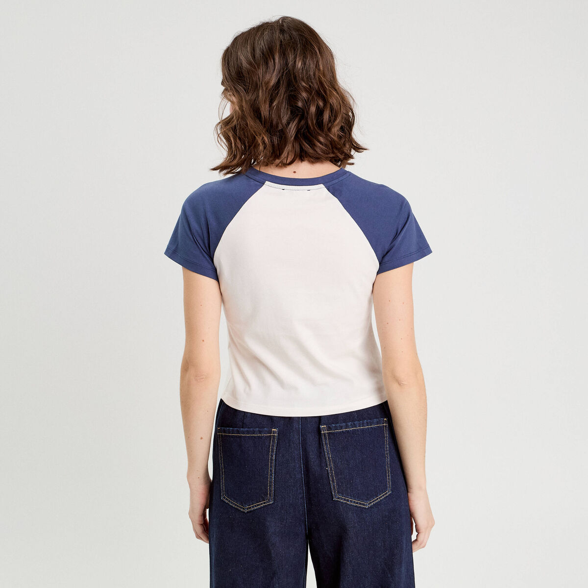 T-shirt manches courtes ecru femme