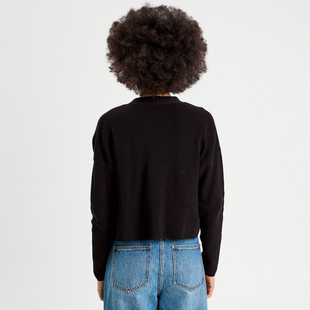 Gilet manches longues noir femme