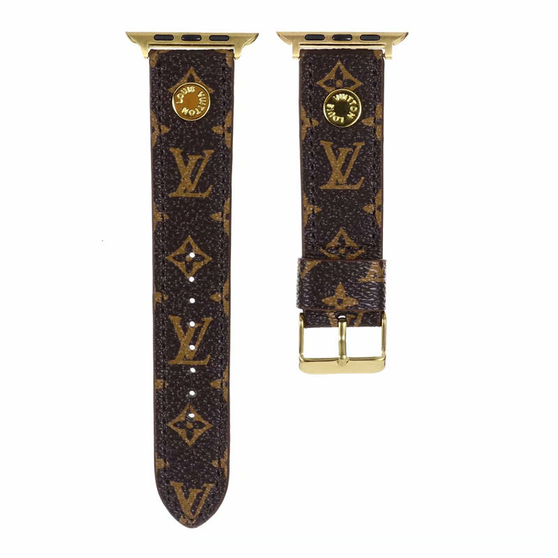 apple watch バンド 高級 ブランド メンズ ルイヴィトン スマート ウォッチ ベルト 38mm 40mm 42mm 44mm 49mm アップルウォッチベルト リベット付き lv 腕時計 革 ベルト おすすめ
