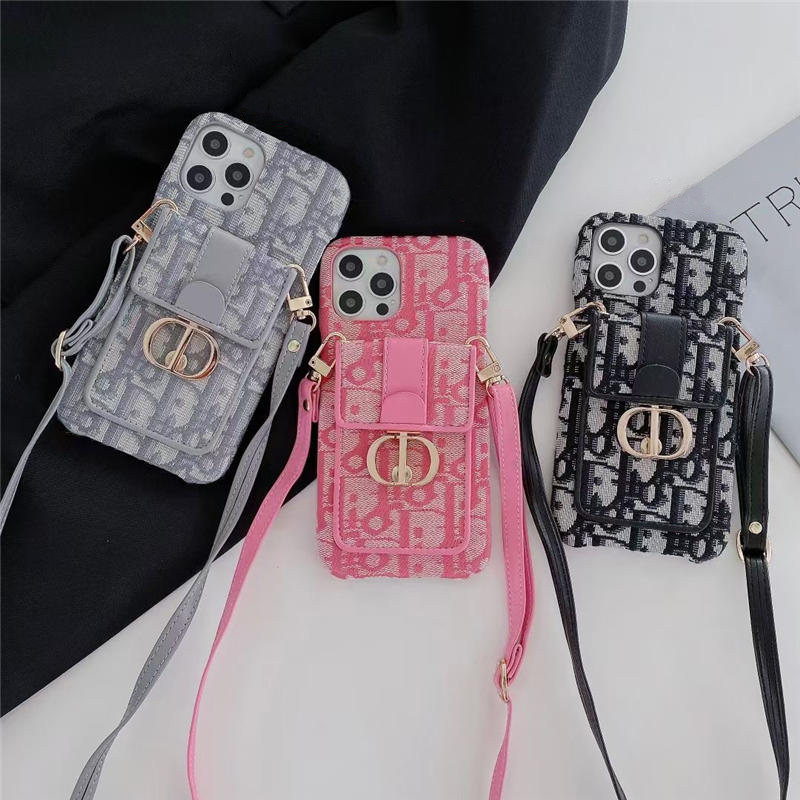 dior iphone17/17pro ケース ショルダー パロディ風 iphone16/16プロ ケース カード 収納 背面 iphone15pro max カバー 女性向け ディオール iphone14/13pro max ケース 斜め掛け おしゃれ