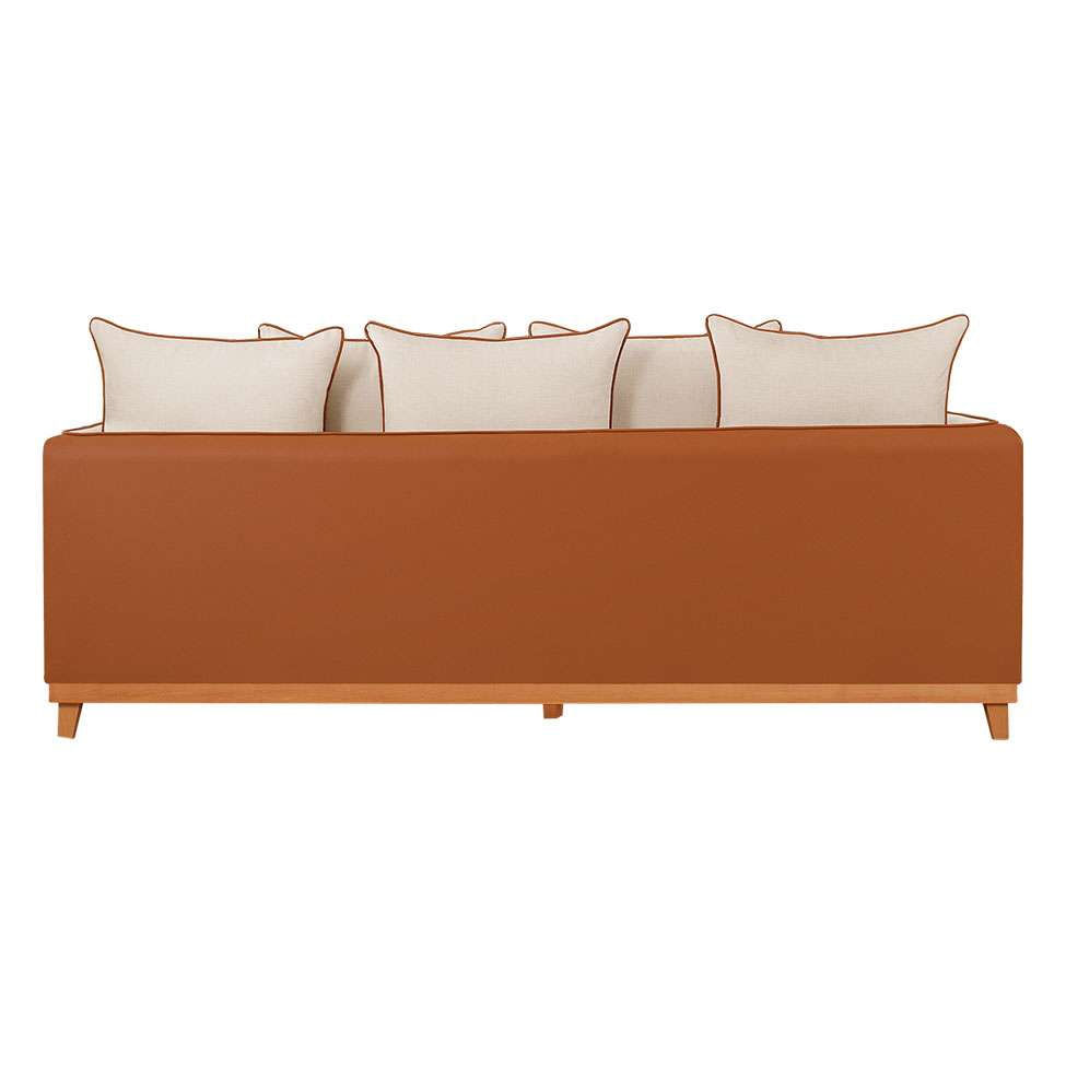 Sofá 3 Lugares Inhotim Linho Bege e Paçoca em Promoção | Ofertas na Americanas