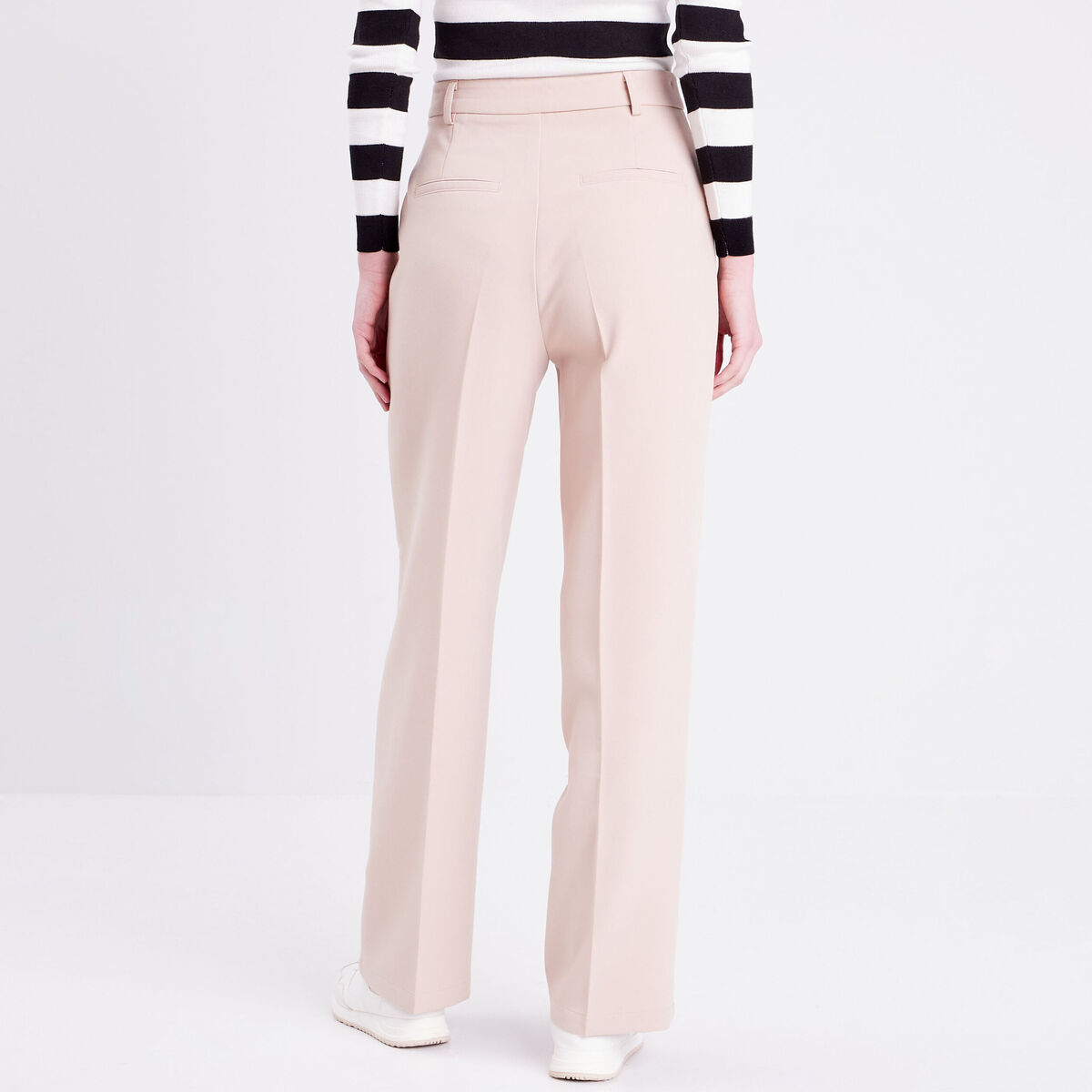 Pantalon city large sable femme