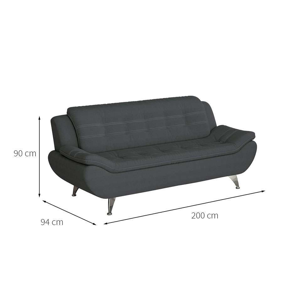 Conjunto de Sofá 2 e 3 Lugares New Passion Suede Cinza em Promoção | Ofertas na Americanas