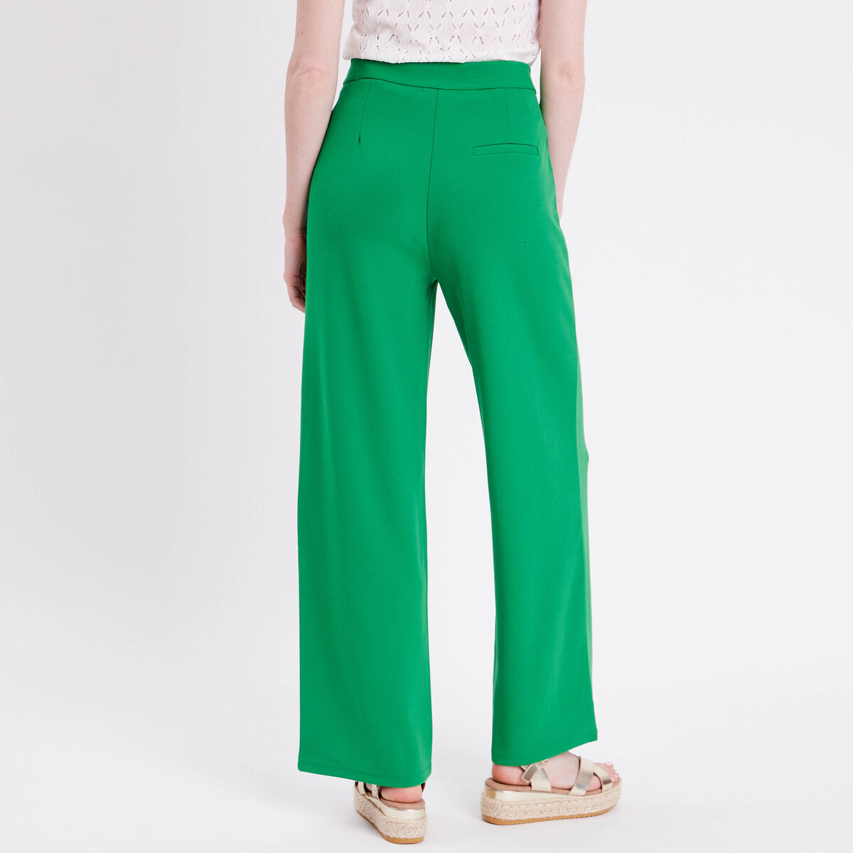Pantalon large vert femme