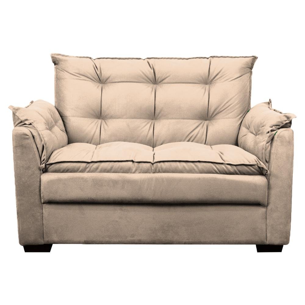 Sofá 2 Lugares Pequeno Confortável 1,40m Small Herrero - Nude Areia