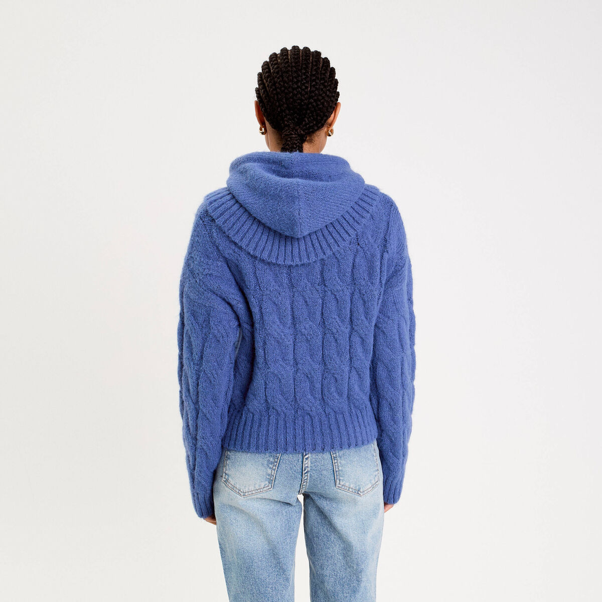 Pull 2-en-1 à capuche amovible violet femme