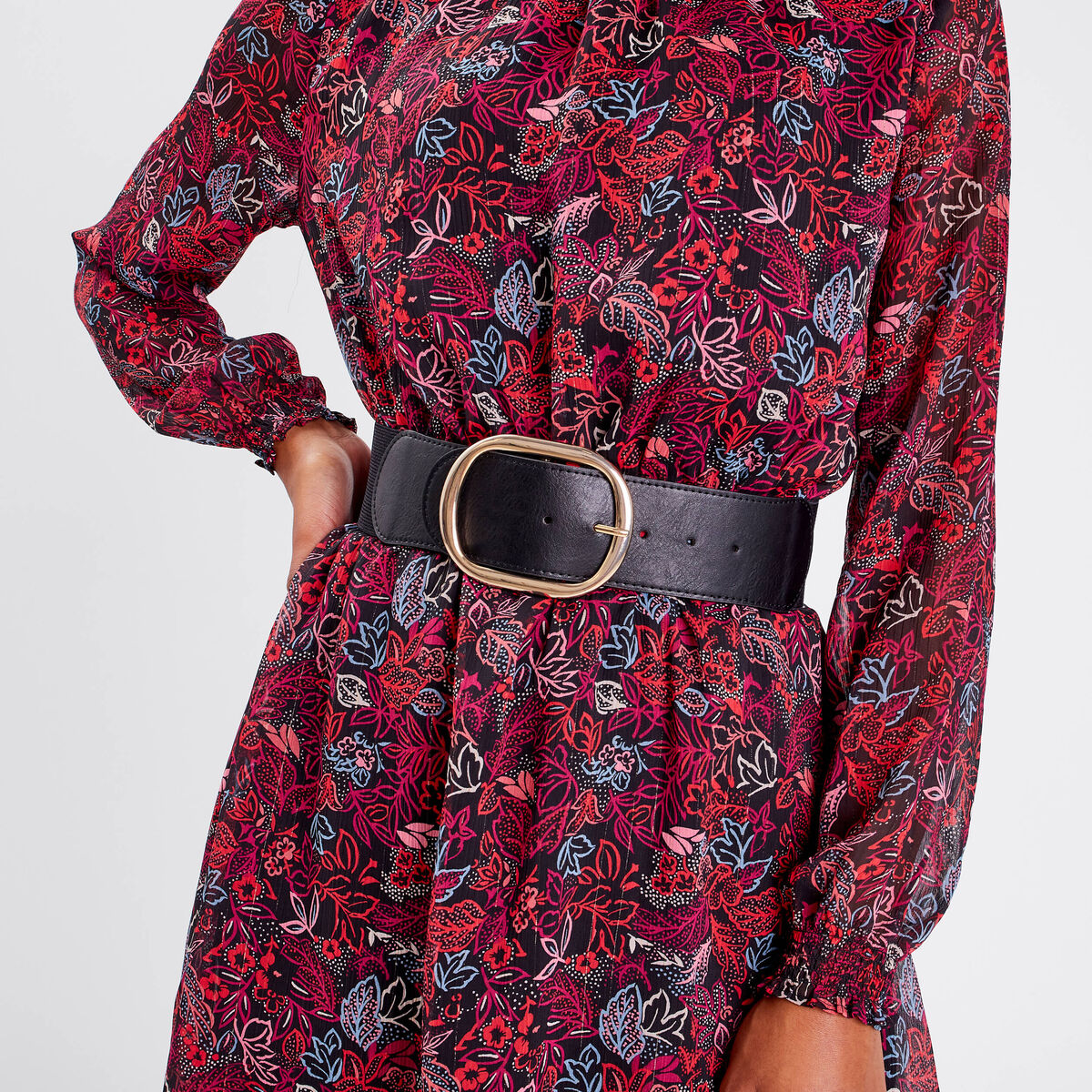 Ceinture élastiquée noir femme