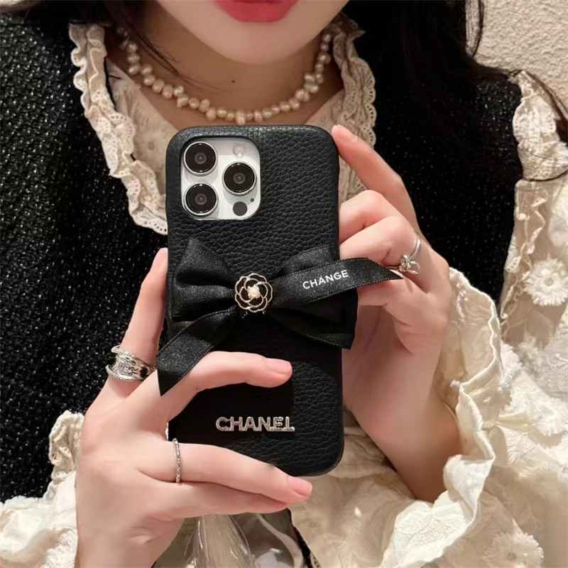シャネル 風 スマホケース iphone ケース リボン ブランド chanel iphone17/17pro ケース デコ iphone16/16pro ケース 人気 ブランド 女子 iphone15/14 ケース かわいい
