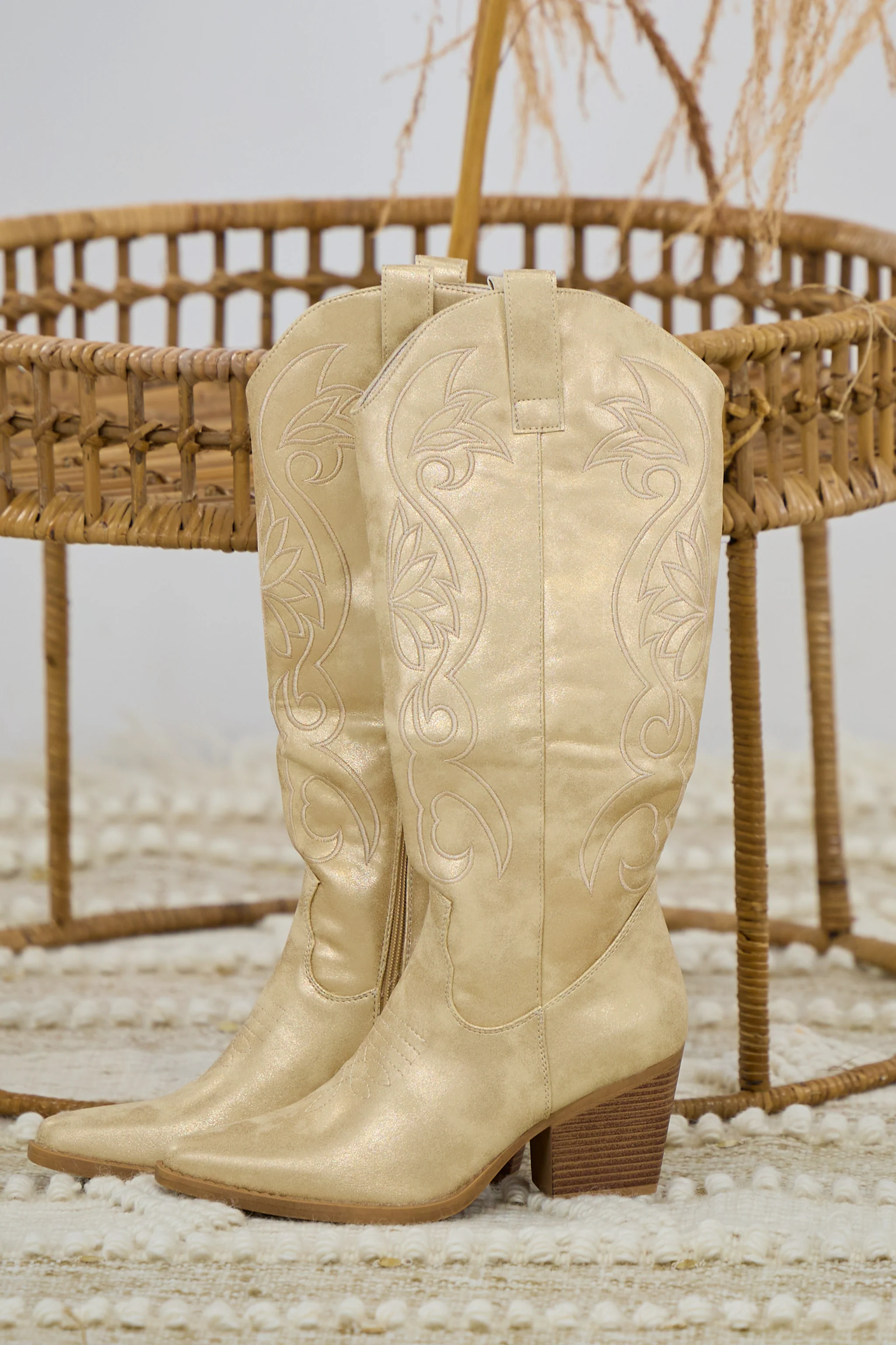 Cowboystiefel, gold