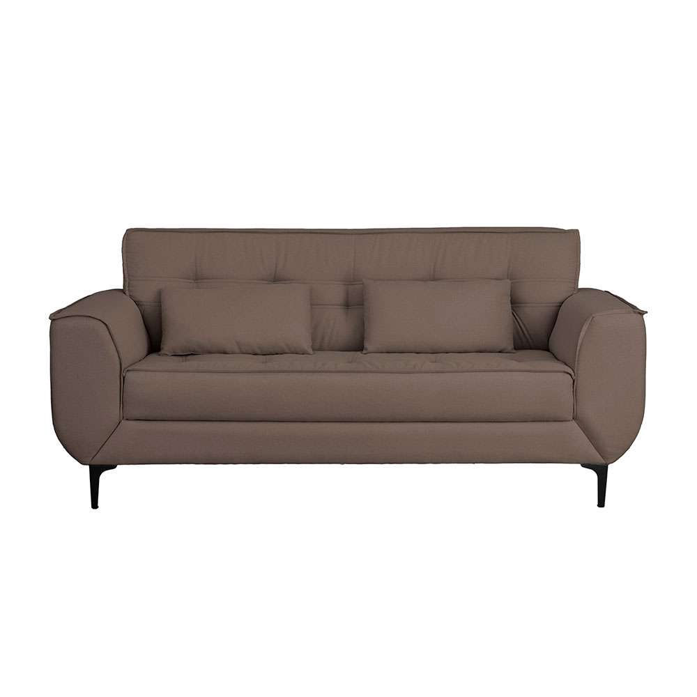 Sofá 3 Lugares Piacenza Linho Marrom 202 cm em Promoção | Ofertas na Americanas