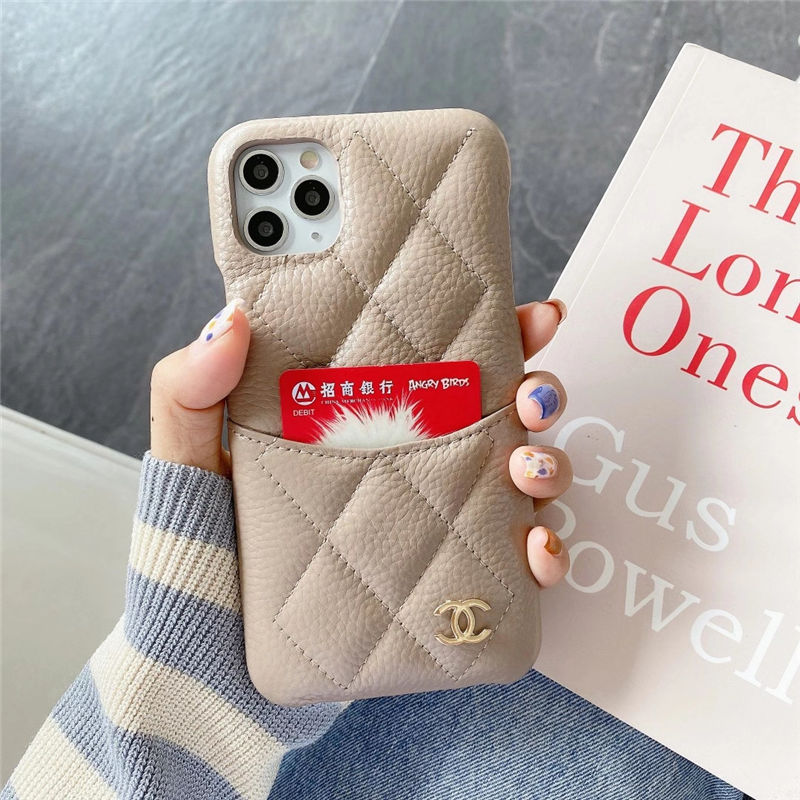 シャネル風  スマホケース17/16pro 本革 iphone15/15pro max ケース カード入れ chanel パロディ iphone14pro/13 カバー 大人っぽい ライチ 柄 アイフォン12/11 保護ケース ブランド セレブ愛用